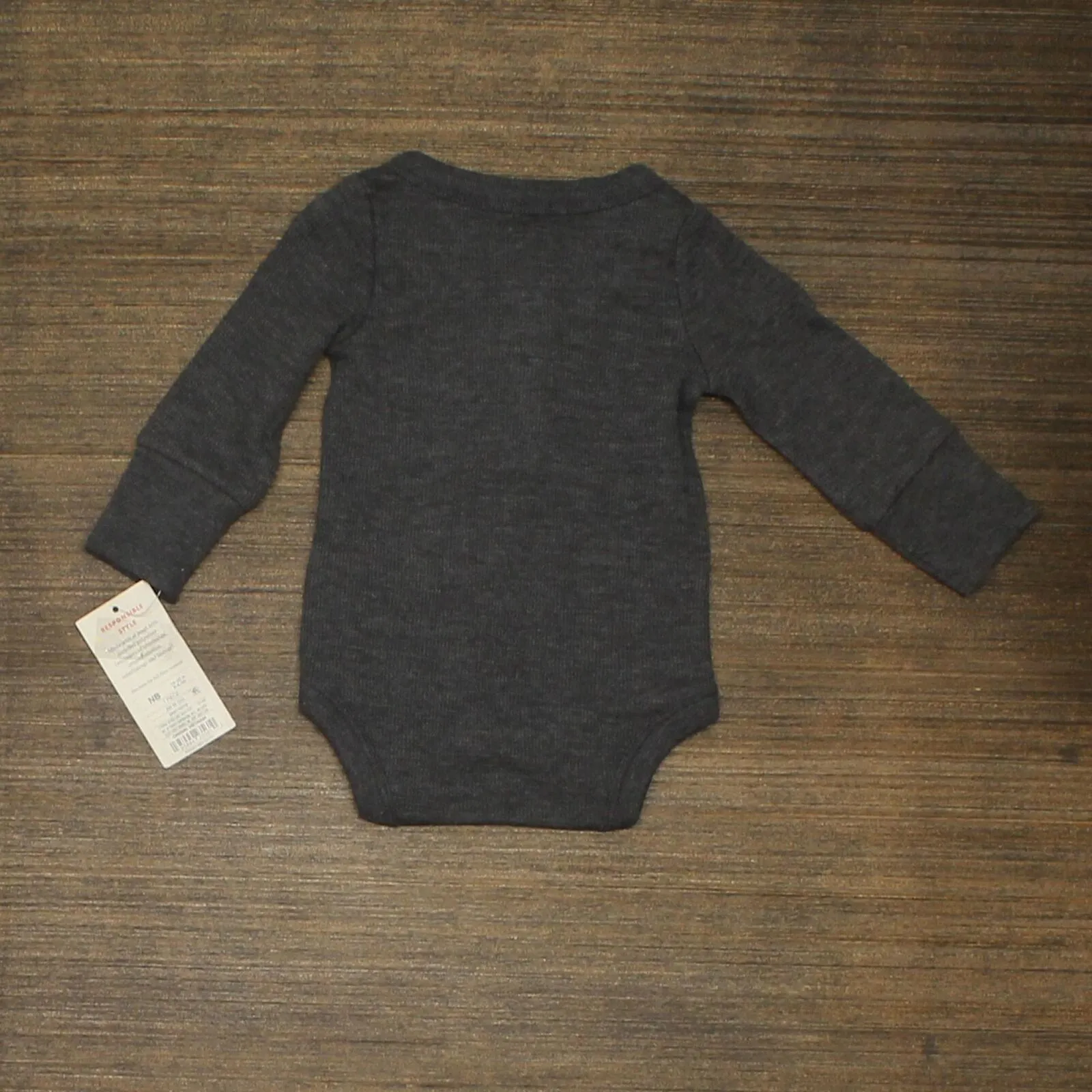Cat & Jack Baby Boys' Henley Thermal Long Sleeve Bodysuit