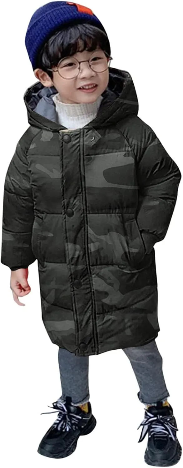 Girls Boys Winter Outerwear Hooded Down Coat Packable Lightweight Warm Puffer Down Jacket Kids Winter Jackets