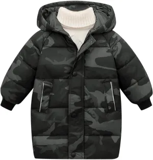 Girls Boys Winter Outerwear Hooded Down Coat Packable Lightweight Warm Puffer Down Jacket Kids Winter Jackets