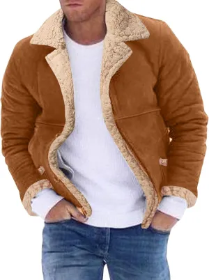 LCMTWX Men's Thick Thermal Winter Jacket Stand Collar Knitted Splice Sweater Coat Casual Cardigan Stylish Mens Puffer
