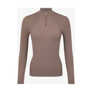 LeMieux Mia Mesh Long Sleeve Base Layer in Walnut