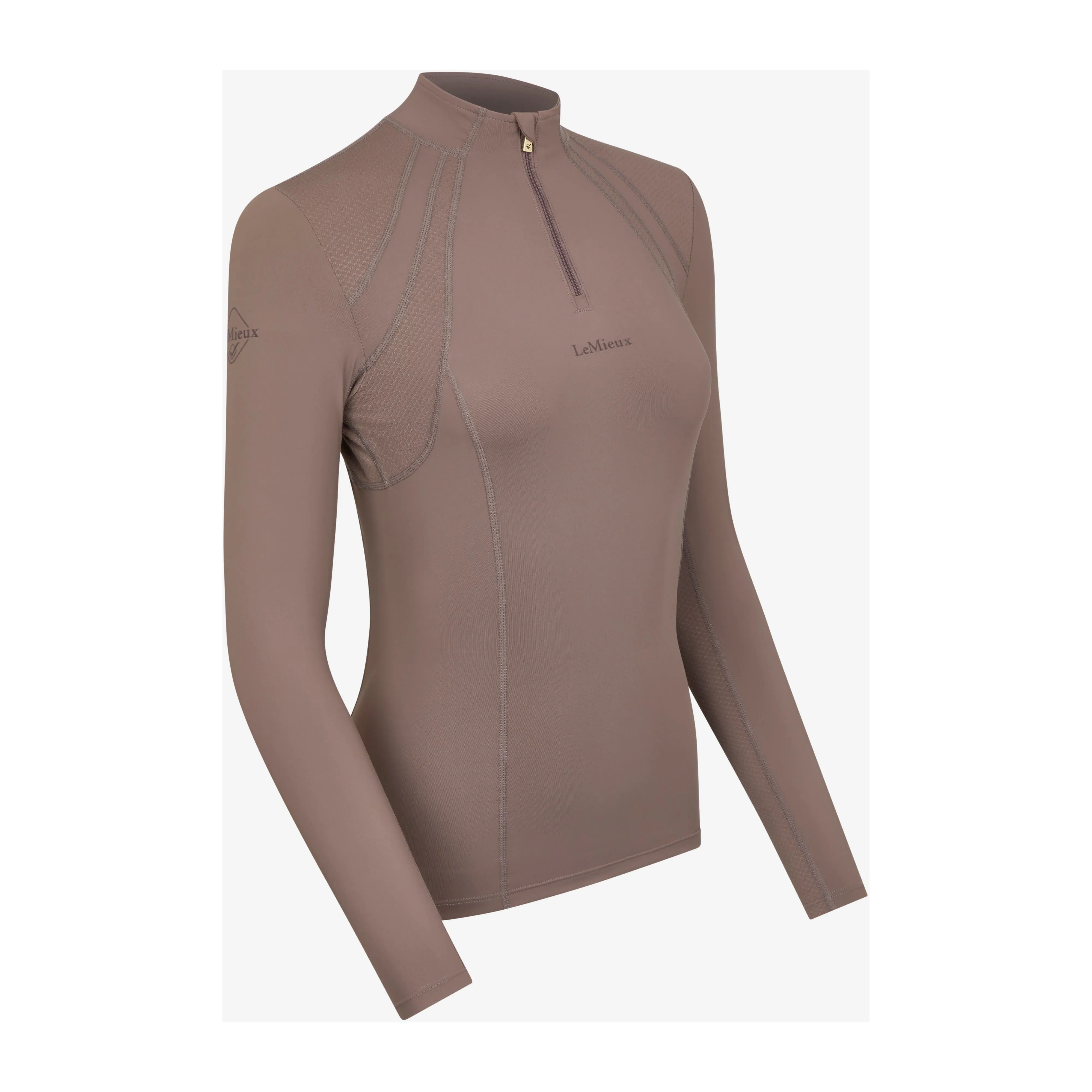 LeMieux Mia Mesh Long Sleeve Base Layer in Walnut