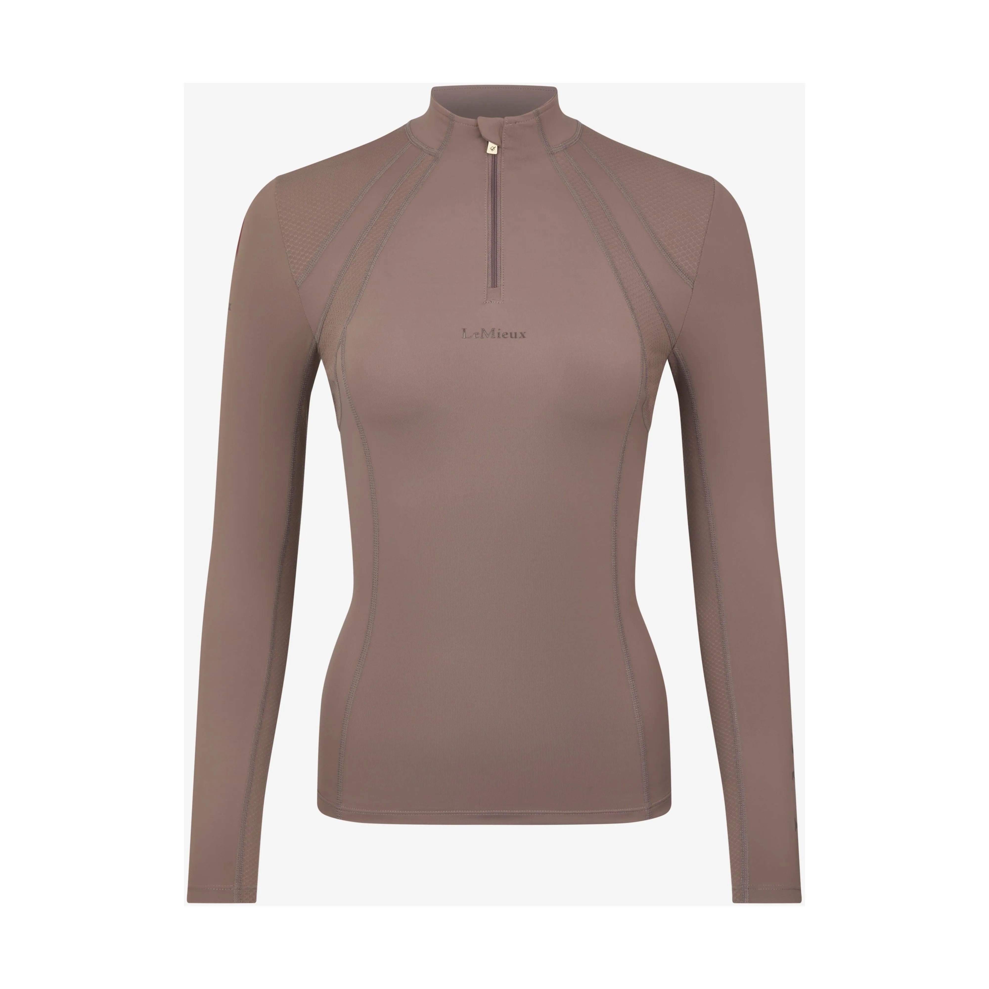 LeMieux Mia Mesh Long Sleeve Base Layer in Walnut