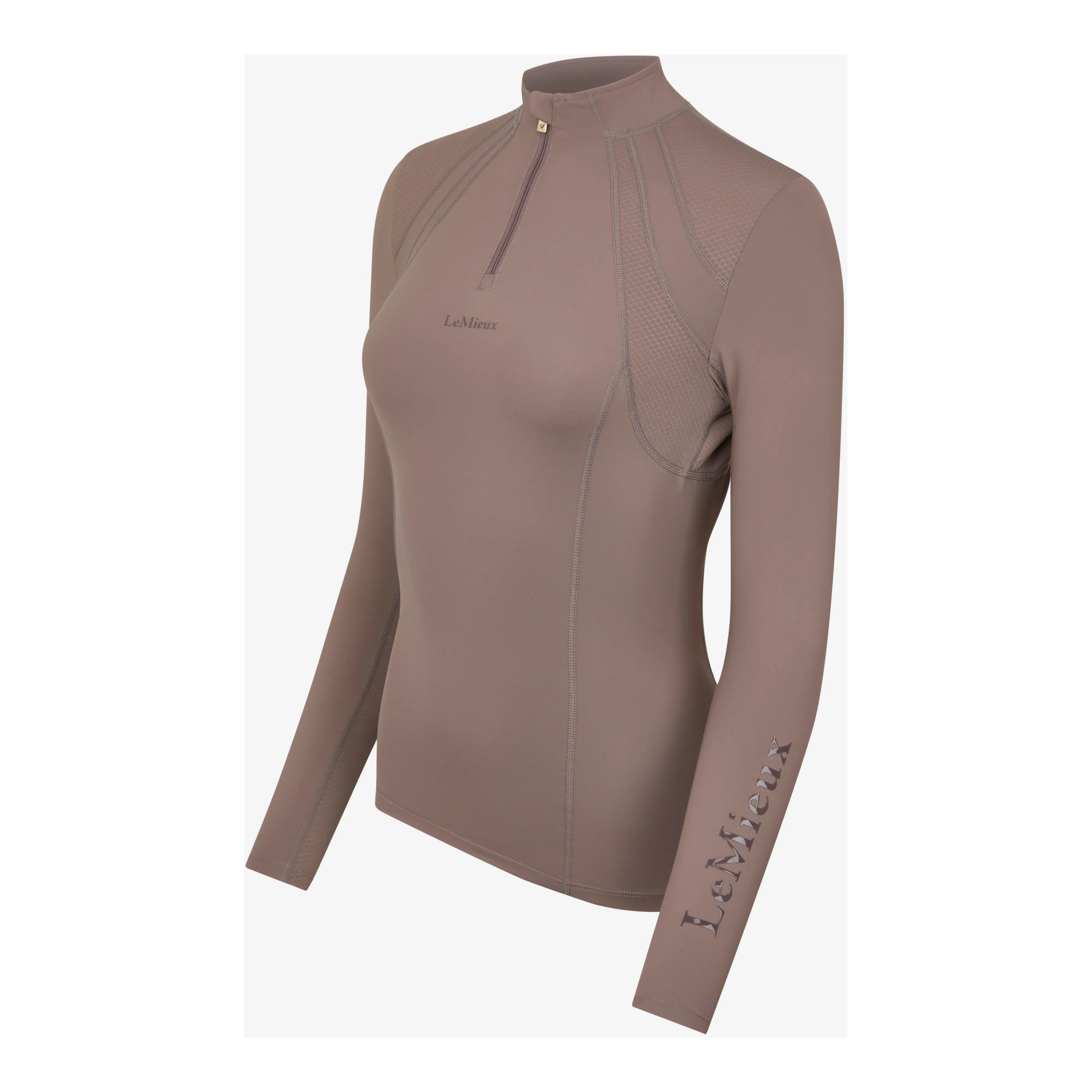 LeMieux Mia Mesh Long Sleeve Base Layer in Walnut