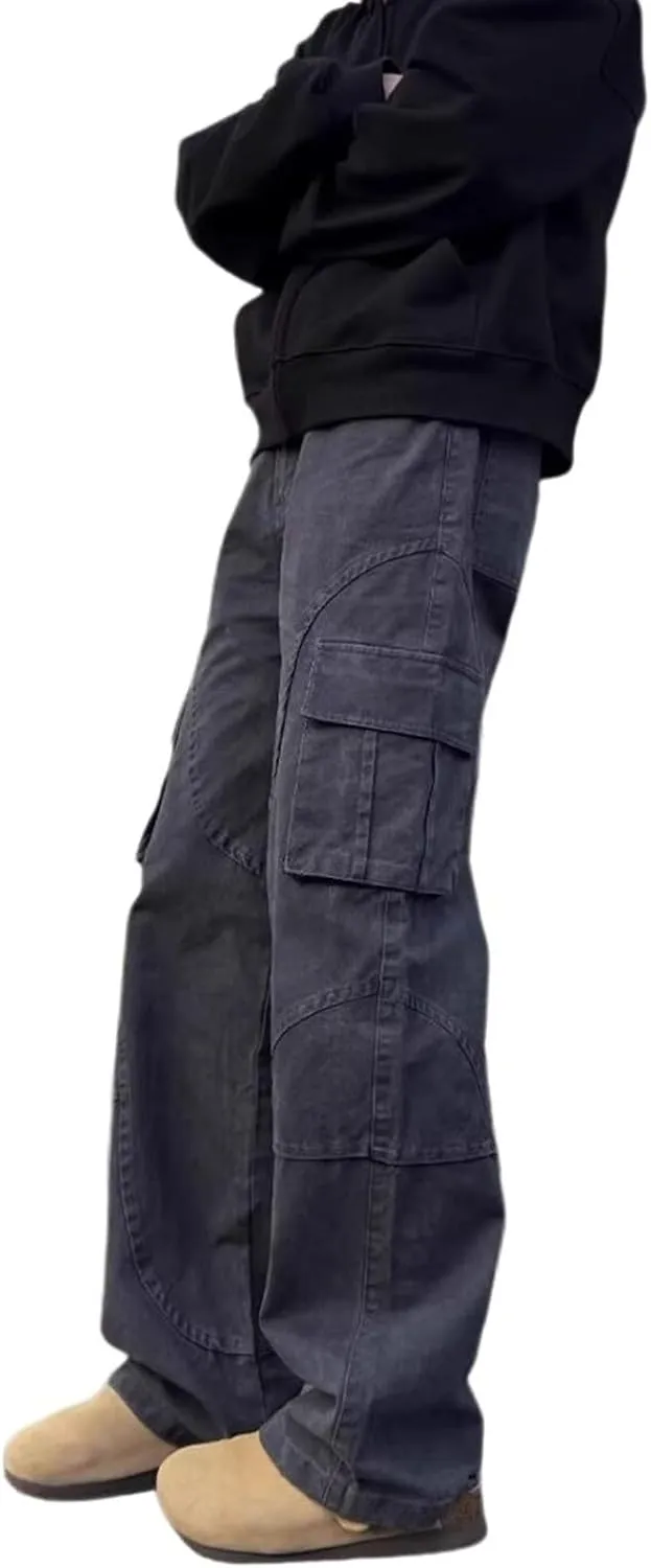 Men's Casual Cargo Pants Hiking Pants Workout Joggers Sweatpants Baggy Pants Hip Hop Jeans Streetwear