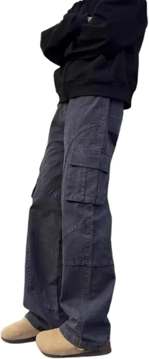Men's Casual Cargo Pants Hiking Pants Workout Joggers Sweatpants Baggy Pants Hip Hop Jeans Streetwear