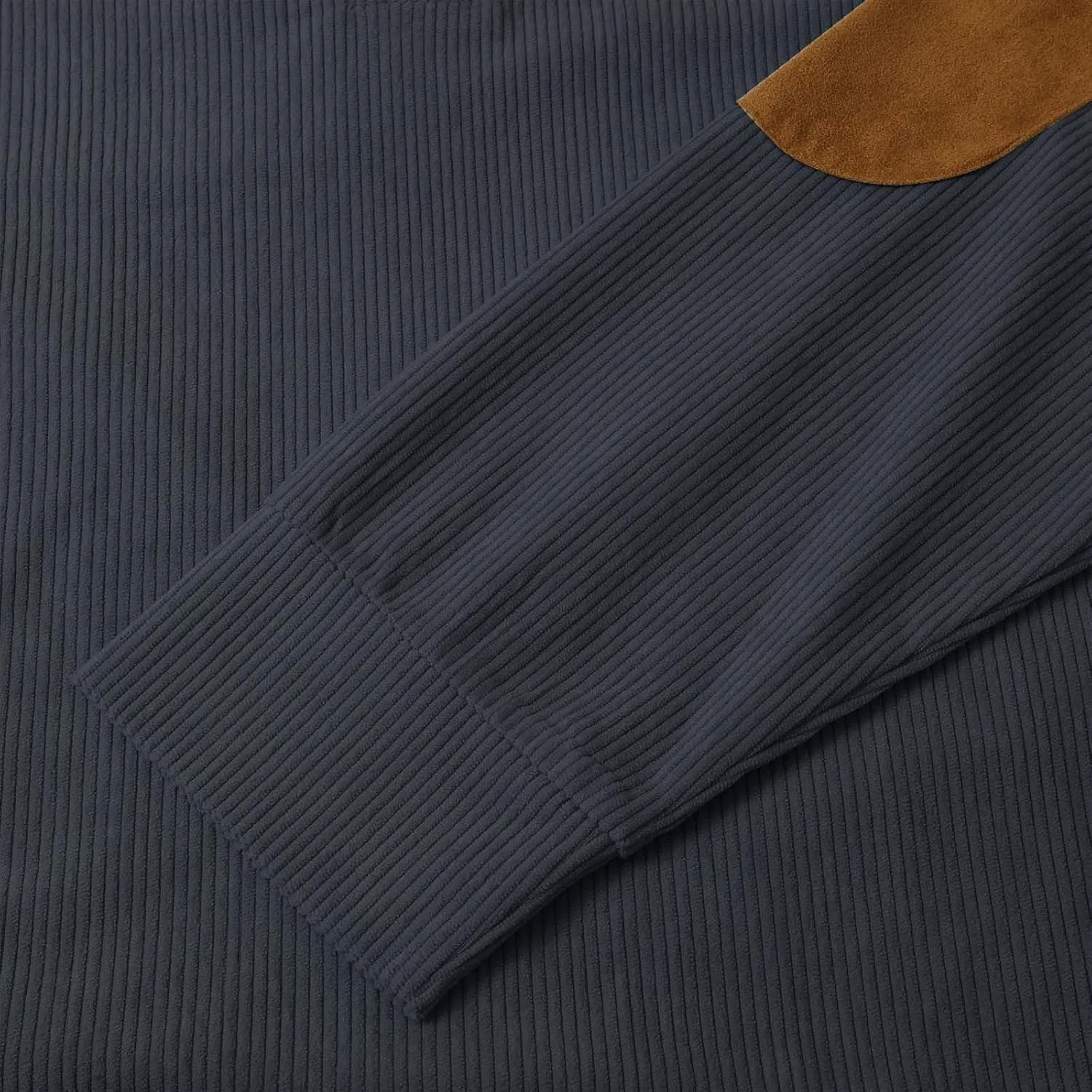 Men's Corduroy Long Sleeve Button Collar Sweatshirts Big and Tall Casual Pullover Lightweight Outdoor Tactical Tops