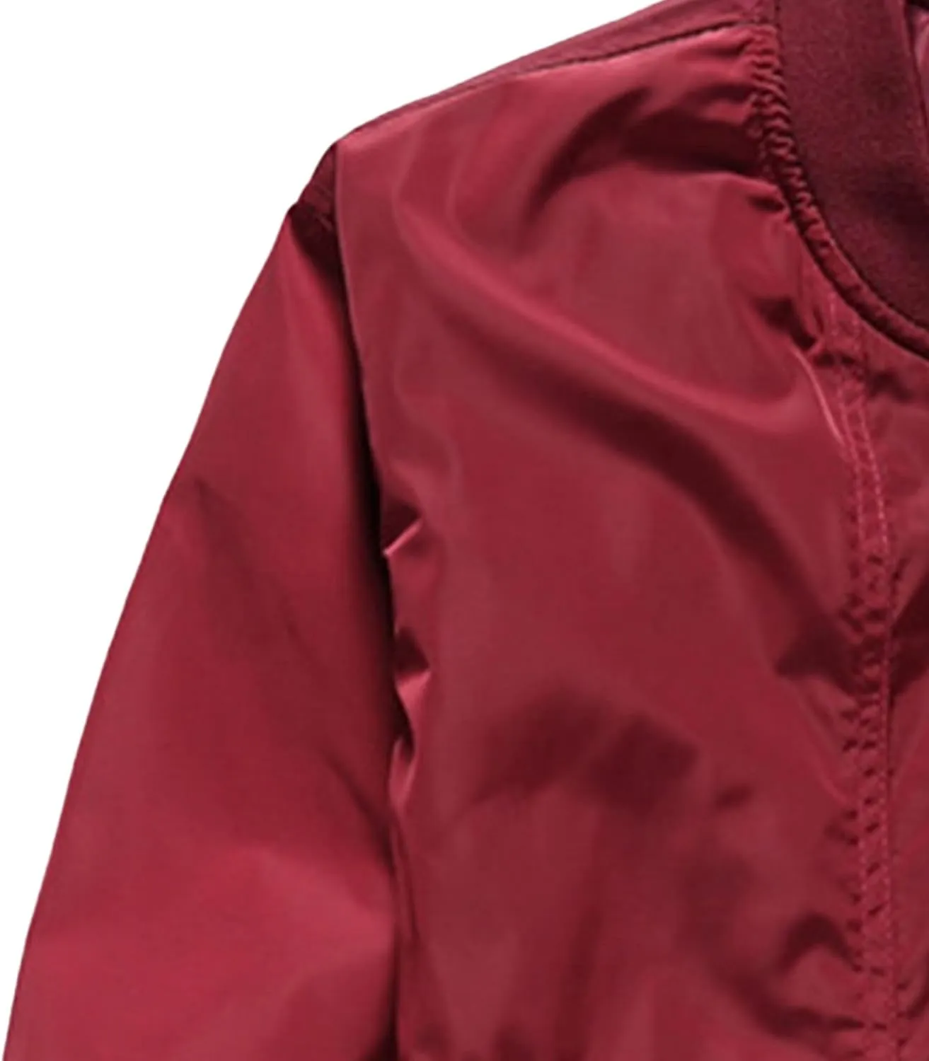 Men's Lightweight Spring Fall Bomber Jackets Long Sleeve Zip Up Casual Baseball Jackets Windproof Varsity Coat