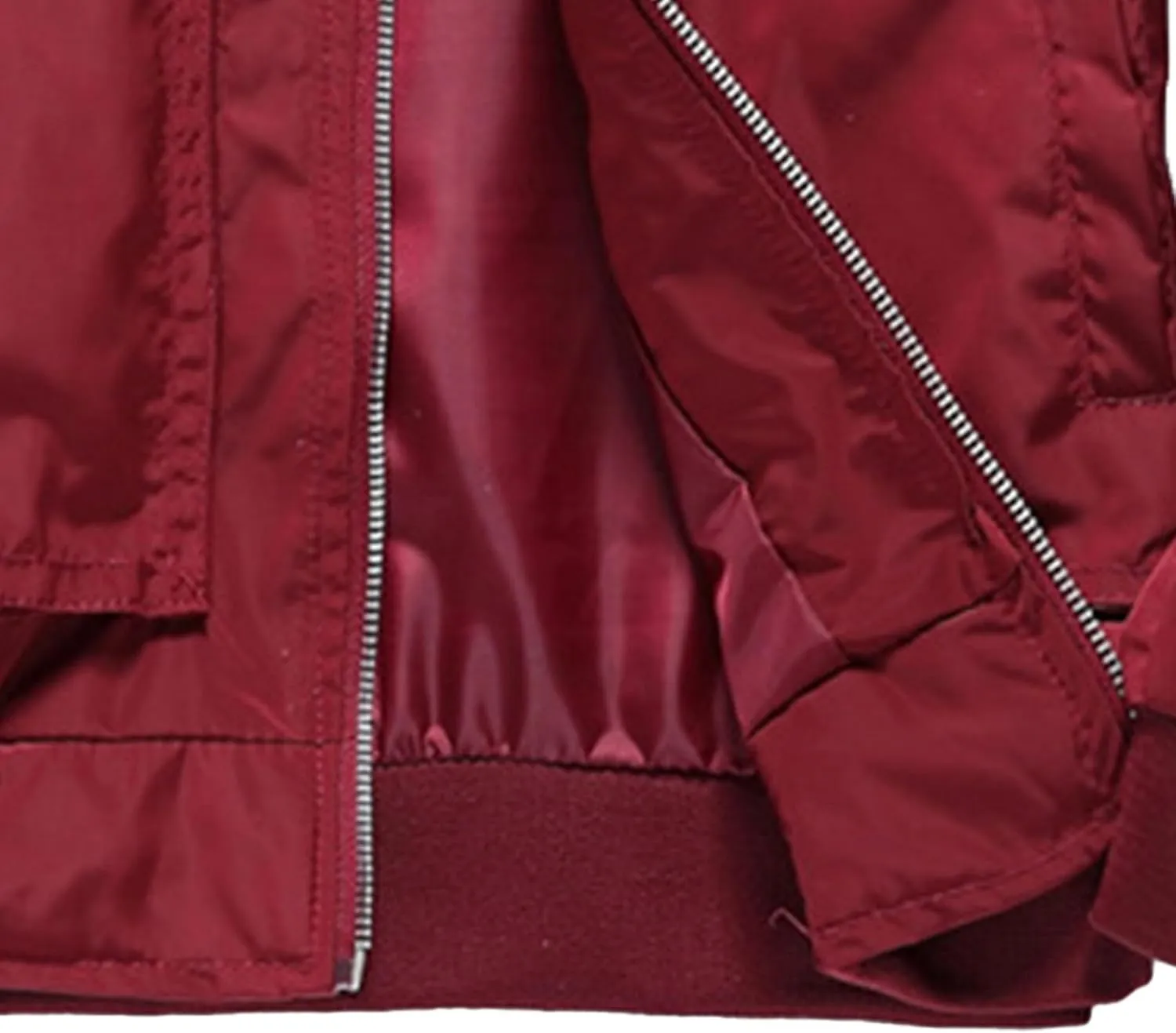 Men's Lightweight Spring Fall Bomber Jackets Long Sleeve Zip Up Casual Baseball Jackets Windproof Varsity Coat