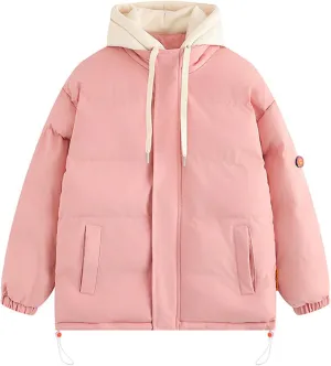 Mens Thicken Puffer Jacket Plus Size Insulated Waterproof Down Coat Zip Up Hooded Outwear Warm Winter Quilted Jackets
