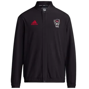 NC State Wolfpack Adidas Black Wolfhead Sideline Athlete Full Zip Woven Jacket