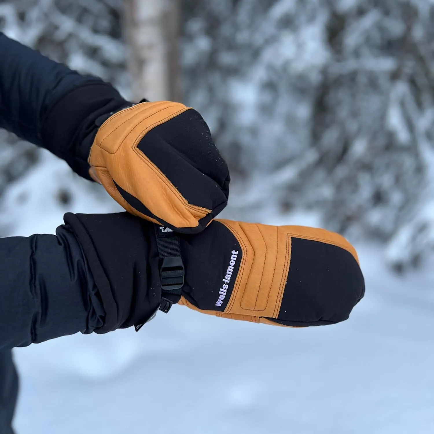 Wells Lamont Waterproof Winter Mittens, HydraHyde Leather, Large (813LK)