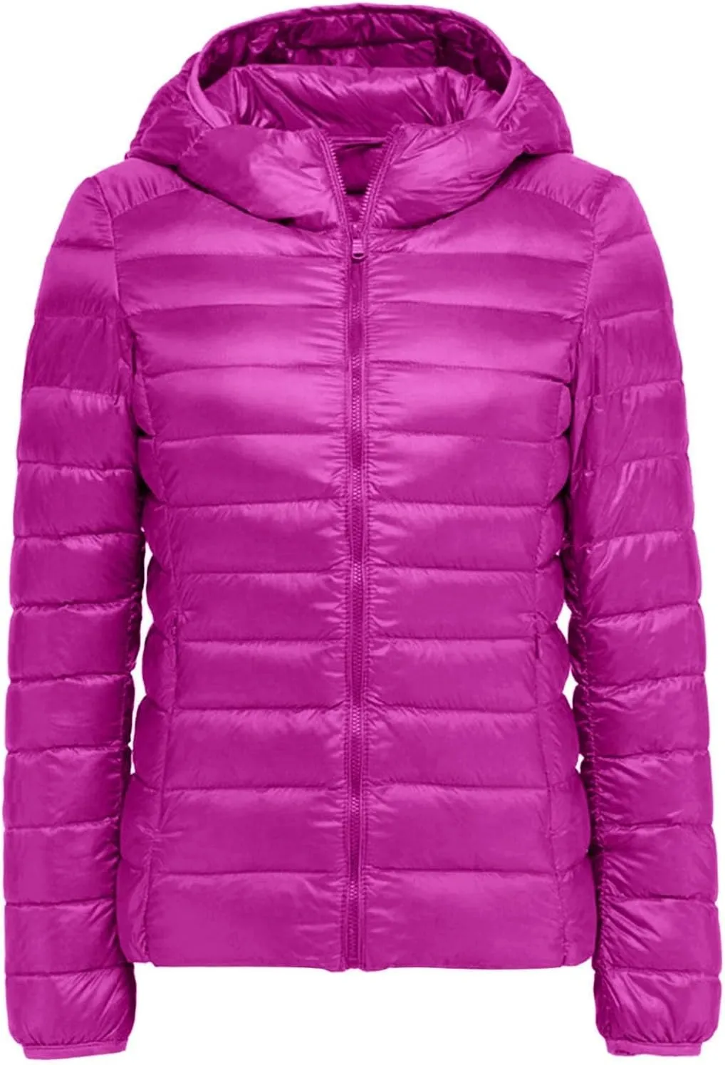 Women's Winter Down Long Jacket Warm Packable Down Thickened Puffer Warm Coat Lightweight Slim Fit Hooded Jackets